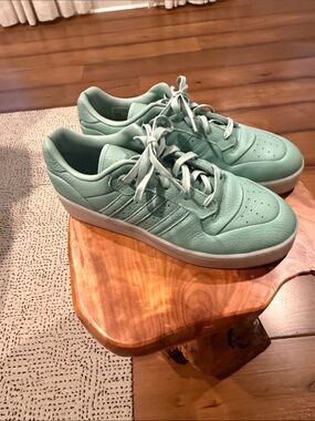 adidas Mint Green Low-Top Athletic Sneakers